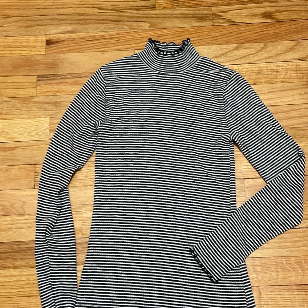 Striped turtleneck